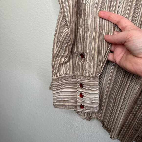 Flying R Ranchwear Mens Western Button Snap Long Sleeve Cotton Shirt 18-36 - Picture 5 of 10